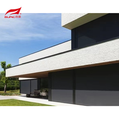 Zip Screen Motorized Outdoor Roller Blinds Window Shade Waterproof For Patio