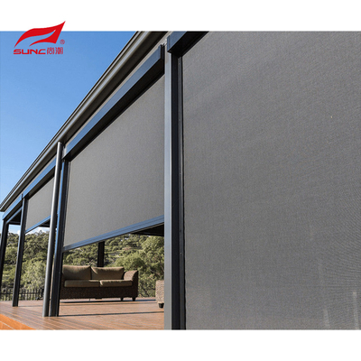 Waterproof Motorized Roller Blinds Patio Smart Sunshade Window