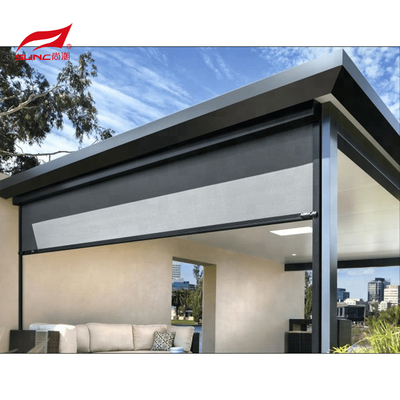 Waterproof Motorized Roller Blinds Patio Smart Sunshade Window