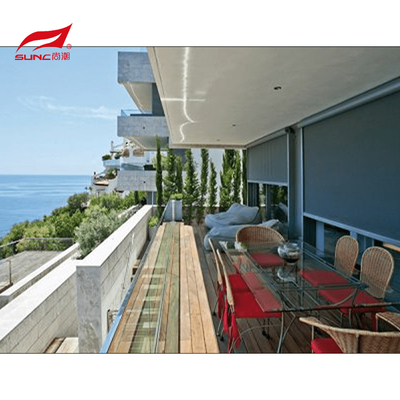 Motorized Outdoor Roller Blinds Zipscreen For Garden Shade Insect Resistance