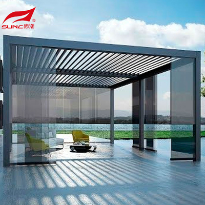 Outdoor Bioclimatica Motorized Aluminum Pergola Shade Waterproof Garden House