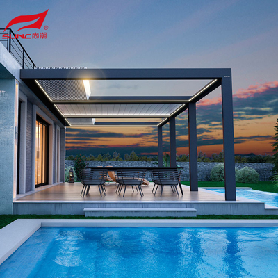 Outdoor Swimming Pool Waterproof Sunshade Customized Aluminum Alloy Pergola