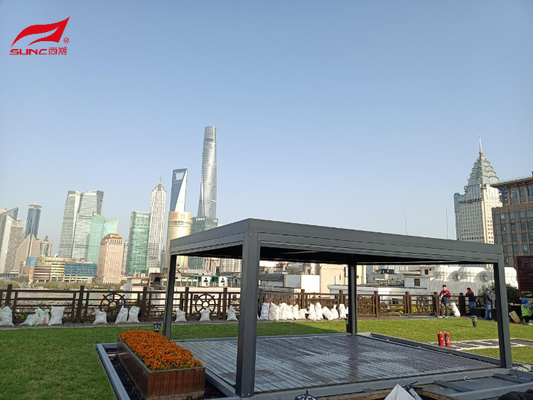 Motorized Aluminum Outdoor Pergola Bioclimatica Shade Waterproof House Design