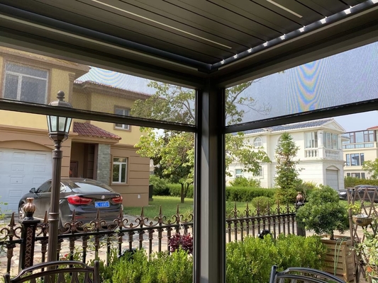Motorized Garden Outdoor Aluminium Pergola Rodent Proof With Zip Screen