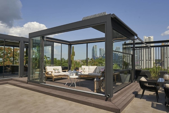 Louvered Motorized Aluminum Pergola Bioclimatic Outdoor 10 X 12 Ft