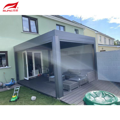 Bioclimatic Motorized Aluminium Pergola Louvered 10" X 12" With Outdoor Roller Blinds