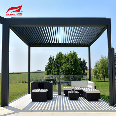 12" X 10" Motorized Aluminum Pergola Waterproof Socket RGB Light For Garden Decoration