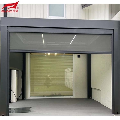 Patio Motorized Outdoor Roller Blinds Windproof Window Shade With Zipscreen