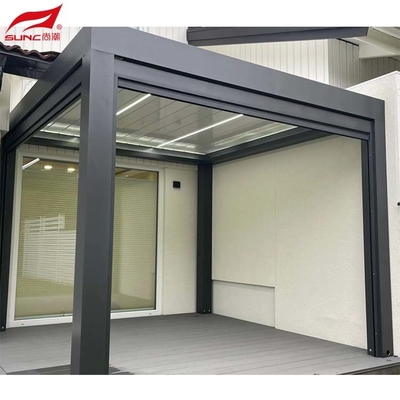 3X4 Garden Aluminium Pergola Outdoor Motorized Louver Blades  With Zip Screen