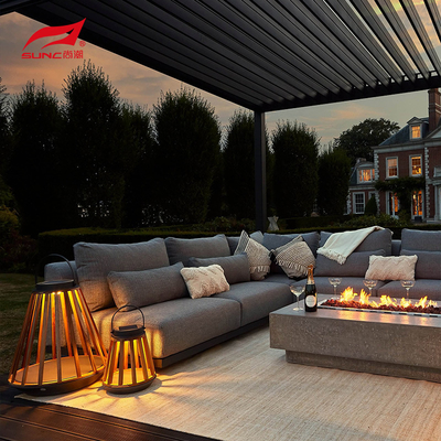 3X3 3x4 3x5 Outdoor Motorized Aluminum Pergola With Grey Roller Blinds