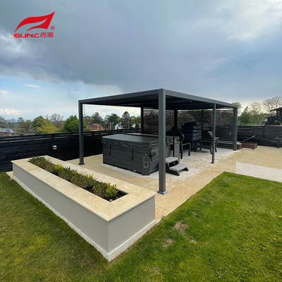 Waterproof Outdoor Roller Blinds Motorized Pergola With Aluminium Shutter