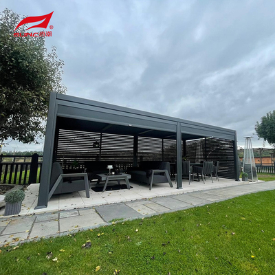 Waterproof Outdoor Roller Blinds Motorized Pergola With Aluminium Shutter