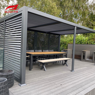 Waterproof Outdoor Roller Blinds Motorized Pergola With Aluminium Shutter