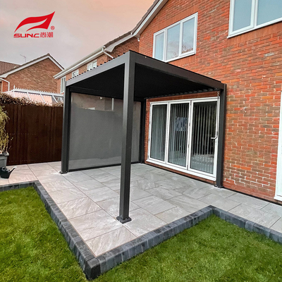 Outdoor Custom Motorized Aluminium Pergola Louvred Roof With RGB Light