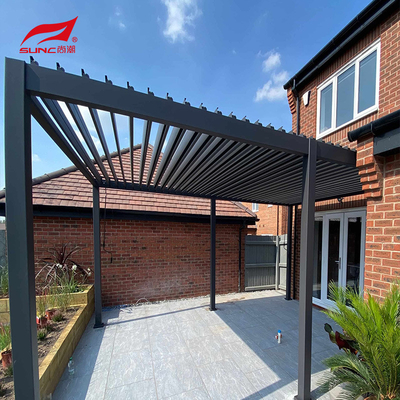 Outdoor Custom Motorized Aluminium Pergola Louvred Roof With RGB Light