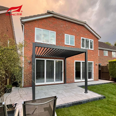 3 X 3 Motorized Aluminum Pergola Waterproof Garden Pergola Patio With Outdoor Blinds