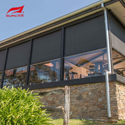 Motorized Outdoor Roller Blinds Patio Retractable Zip Screen Electric Blinds