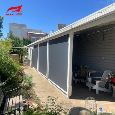 Motorized Outdoor Roller Blinds Patio Retractable Zip Screen Electric Blinds
