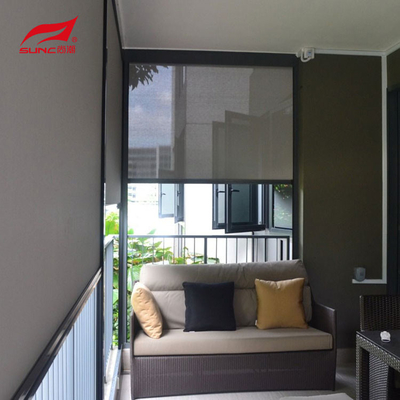 Retractable Motorized Outdoor Roller Blinds Pergola Patio Zip Screen Electric Blinds