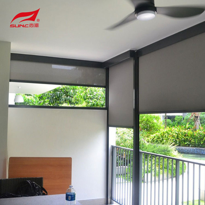 Retractable Motorized Outdoor Roller Blinds Pergola Patio Zip Screen Electric Blinds