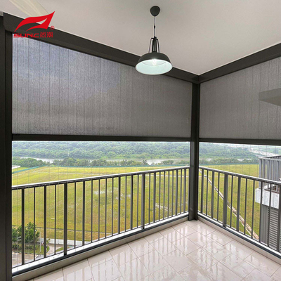Retractable Motorized Outdoor Roller Blinds Pergola Patio Zip Screen Electric Blinds