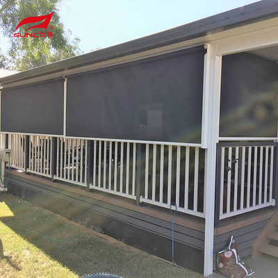 Customized Electric Outdoor Roller Blinds Retractable Pergola Patio Sun Shade