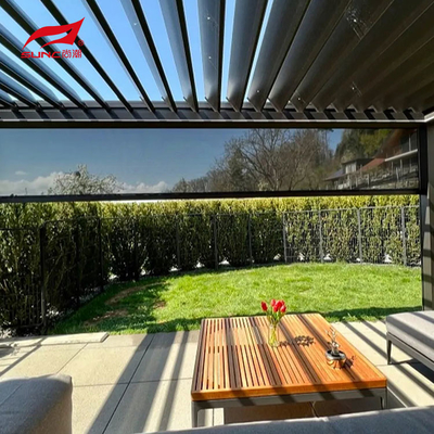 SUNC Outdoor Electric Blinds Black Zip Screen Roller Blinds Sun Shade Patio