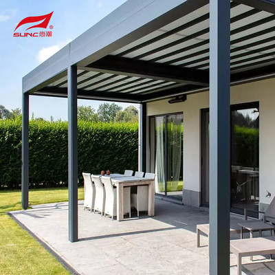 Outdoor Aluminium Alloy 6063 Louvered Pergola With IP67 Testing And Drainage System