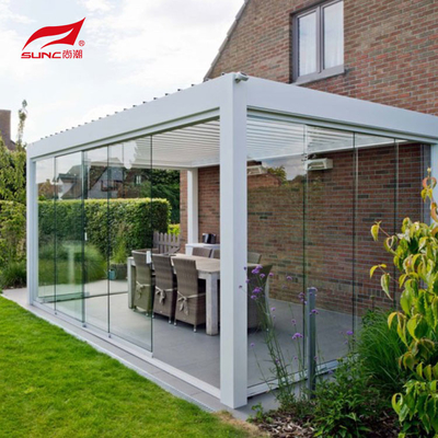Outdoor Aluminium Alloy 6063 Louvered Pergola With IP67 Testing And Drainage System