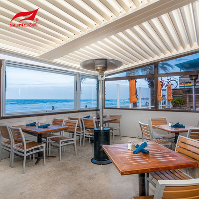 Outdoor Aluminium Alloy 6063 Motorized Louvered Pergola With IP67 Testing