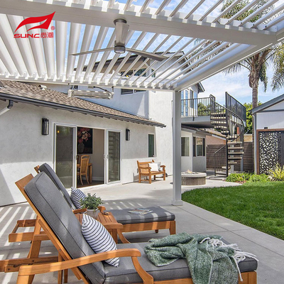 5m X 3m Outdoor Motorized Aluminum Pergola Patio Roof Cover Waterproof Garden Gazebo