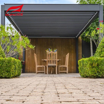 12" X 12" Aluminium Pergola With Aluminium Alloy 6063 Louver Blades And Drainage System