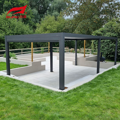 Motorized Aluminium Alloy 6063 Pergola With IP67 Testing Louver Blades