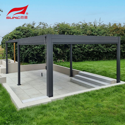 Motorized Aluminium Alloy 6063 Pergola With IP67 Testing Louver Blades