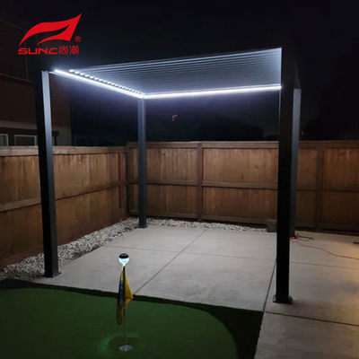 All Stainless Steel Post Of Motorized Waterproof Outdoor Garden Pergola With Ip67 Testing