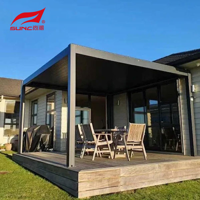 All Stainless Steel Post Of Motorized Waterproof Outdoor Garden Pergola With Ip67 Testing
