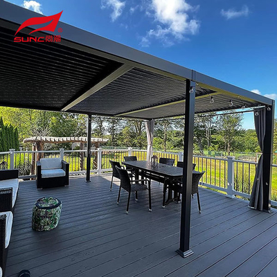 Motorized Aluminium Alloy 6063 Pergola With IP67 Testing Louver Blades