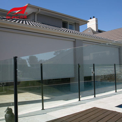 Outdoor Sunshade System with Insect Proof and Roller Motor Zip Track Outdoor Blinds