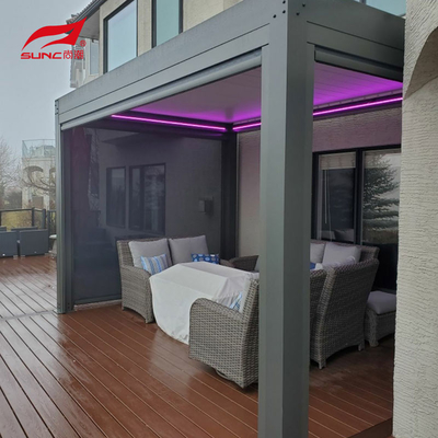Adjustable Louvered Roof Motorized Aluminum Pergola 6063 T5