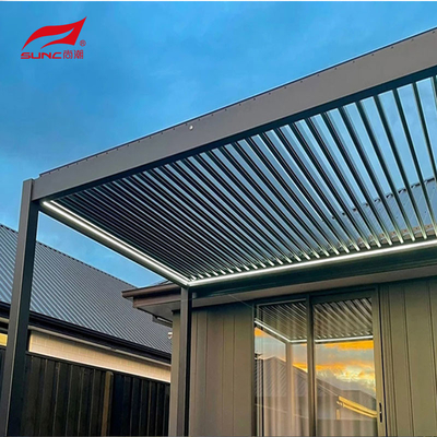 Customized Pergola Color Aluminum Retractable Pergola In 3x3m Size