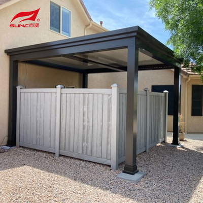 Customized Pergola Color Aluminum Retractable Pergola In 3x3m Size
