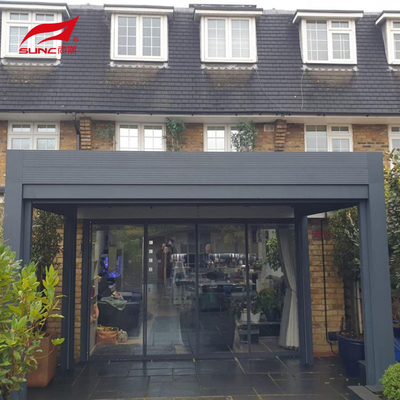 Customized Color Aluminum Retractable Pergola For Wall-Mounted Installation