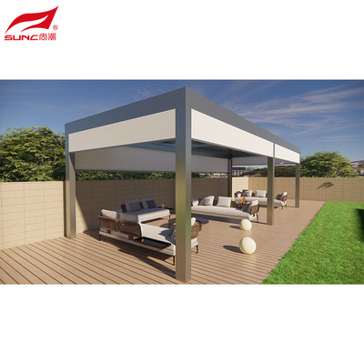 Smart Home Integrated Motorized Aluminum Pergola Wall Mounted Outdoor Shade Solution