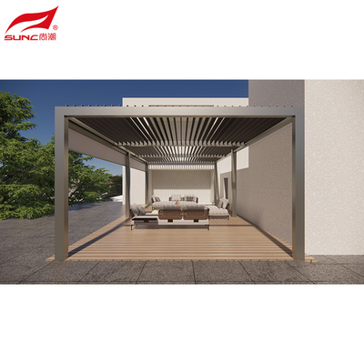 Smart Home Integrated Motorized Aluminum Pergola Wall Mounted Outdoor Shade Solution
