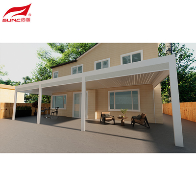 Remote Control Aluminum Pergola For Outdoor Spaces Waterproof Grey Aluminium Pergola