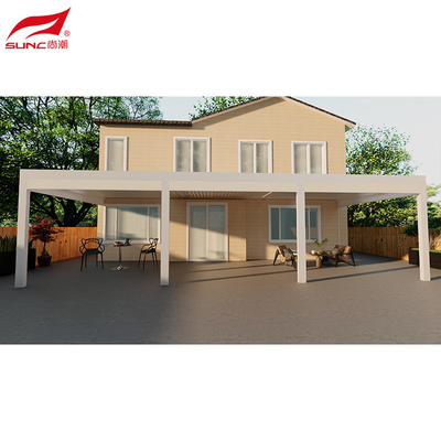 Remote Control Aluminum Pergola For Outdoor Spaces Waterproof Grey Aluminium Pergola