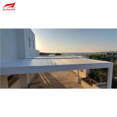 Motorized Smart Aluminium Pergola With Aluminium Round Rod for Swimming Pool Garden
