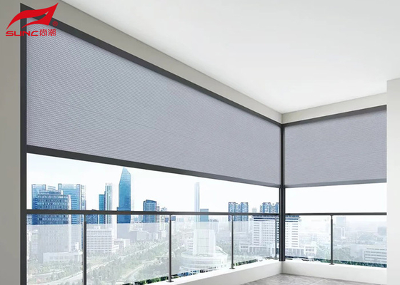 Window Outdoor Roller Blinds Waterproof Patio Roll Up Shade Zip Track Screen
