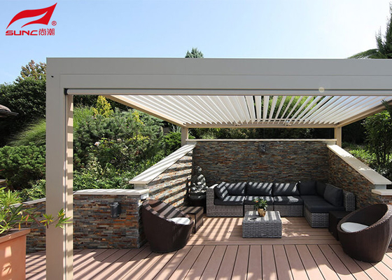 OEM Motorized Outdoor Waterproof Aluminium  Bioclimatic Backyard Pergola