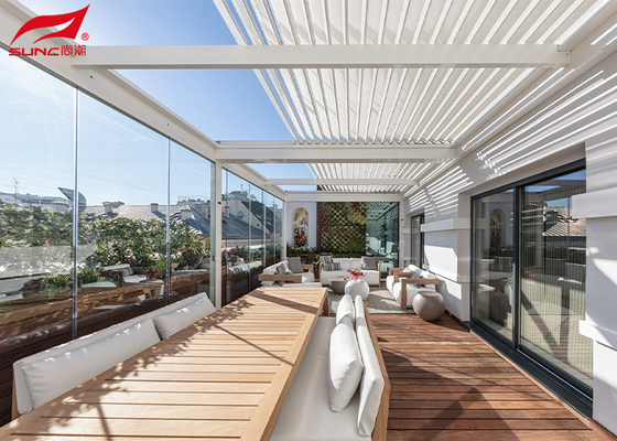 Modern Outdoor Motorized Retractable Roof Pergola with ip67 Testing and Customized Aluminium Frame